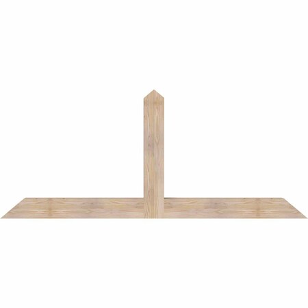 Ekena Millwork Portland Smooth Timber Gable Bracket, Douglas Fir, 84"W x 35"H x 5 1/2"D x 5 1/2"F, 10/12 Pitch GBW084X35X0606POR00SDF